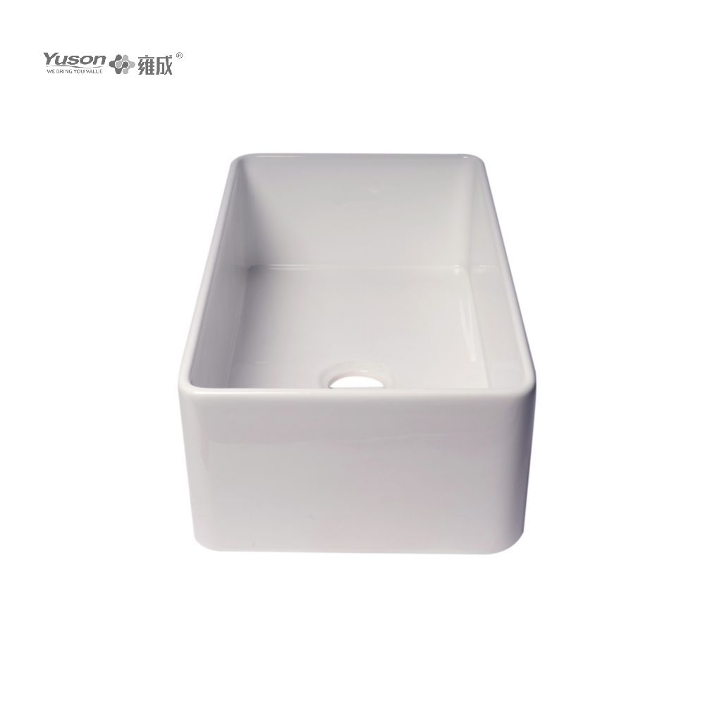 YS27101-3318 33x18 pouces, bol simple le plus vendu FFC, tablier de cuisine en argile réfractaire fine, évier de cuisine avant en argile réfractaire fine