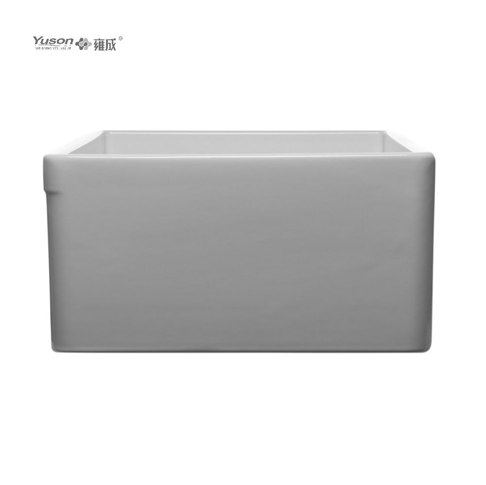 YS27104-3318 33x18 pouces, bol simple le plus vendu FFC, tablier de cuisine en argile réfractaire fine, évier de cuisine avant en argile réfractaire fine, évier de cuisine en porcelaine