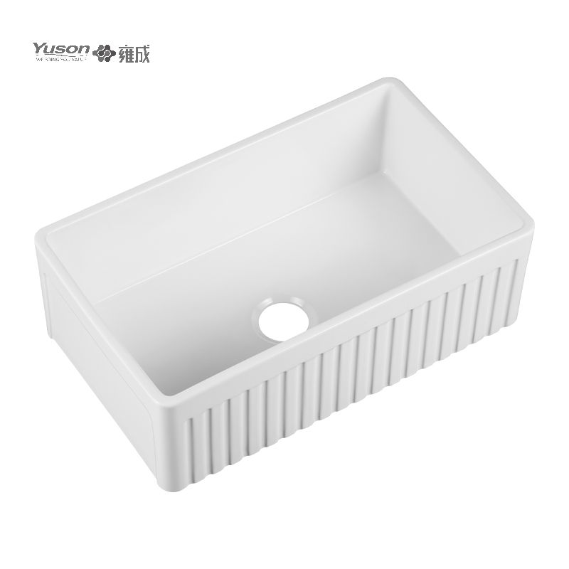 YS27110-3018 30x18 pouces le plus vendu bol simple VC tablier en porcelaine vitrifiée évier de cuisine avant évier de cuisine de style ferme