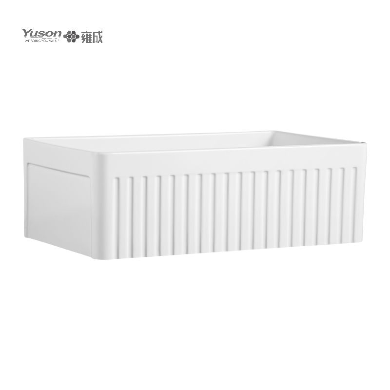 YS27110-3018 30x18 pouces le plus vendu bol simple VC tablier en porcelaine vitrifiée évier de cuisine avant évier de cuisine de style ferme