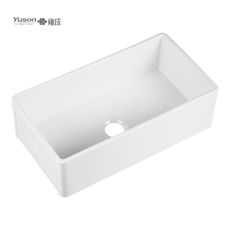 YS27110-3318 33x18 pouces le plus vendu bol simple VC tablier en porcelaine vitrifiée évier de cuisine avant évier de ferme