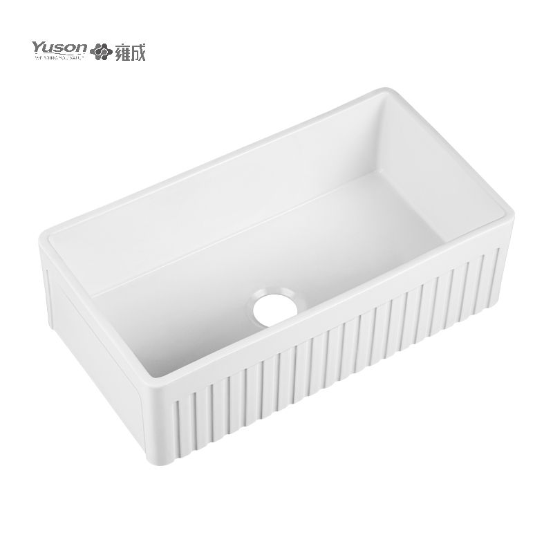 YS27110-3318 33x18 pouces le plus vendu bol simple VC tablier en porcelaine vitrifiée évier de cuisine avant évier de ferme