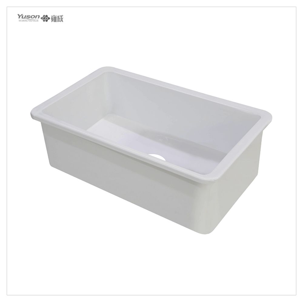 YS27106W-2419 Évier de cuisine avant à tablier en argile réfractaire fine FFC, bol simple le plus vendu de 24x19 pouces, pour décor d'évier de cuisine de ferme