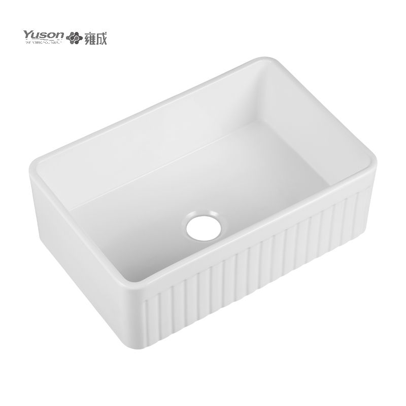 YS27111-3020 30x20 pouces le plus vendu bol simple VC tablier en porcelaine vitrifiée évier de cuisine avant pour décor de cuisine de ferme