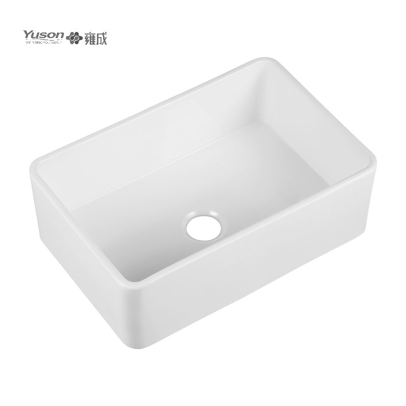 YS27111-3020 30x20 pouces le plus vendu bol simple VC tablier en porcelaine vitrifiée évier de cuisine avant pour décor de cuisine de ferme