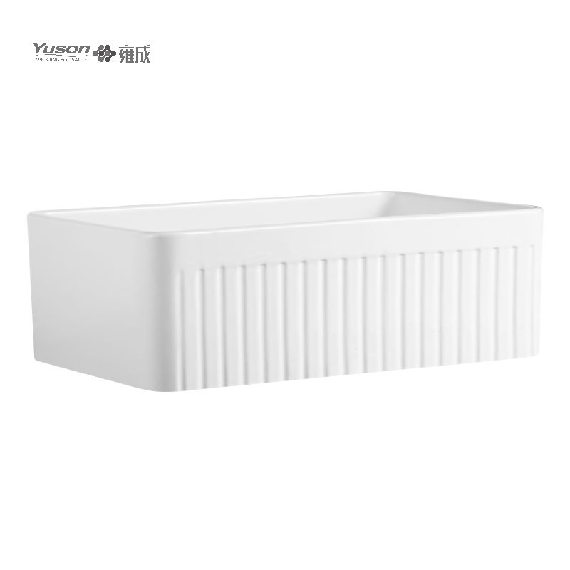 YS27111-3020 30x20 pouces le plus vendu bol simple VC tablier en porcelaine vitrifiée évier de cuisine avant pour décor de cuisine de ferme