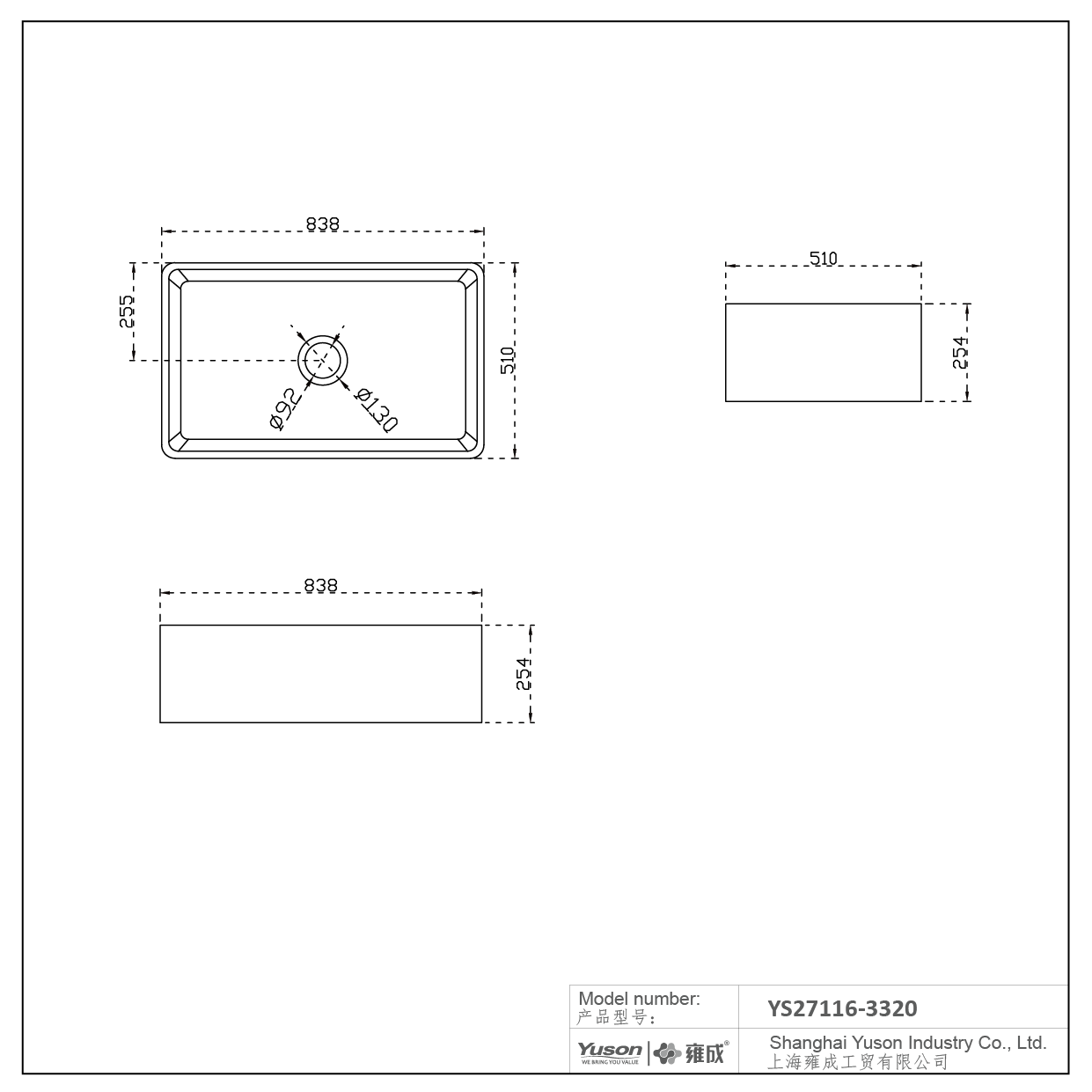 Évier de cuisine avant pour décor d'évier de ferme, bol simple FFC en argile réfractaire Fine, 33x20 pouces, vente en gros, YS27116-3320