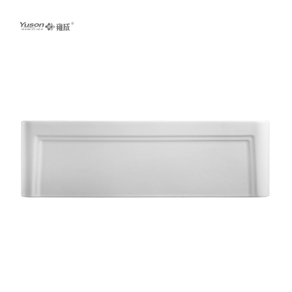 YS27121-3318 33x18 pouces fabricant bol simple VS tablier en porcelaine vitrifiée évier de cuisine avant évier de cuisine de ferme avec égouttoir et bloc à découper