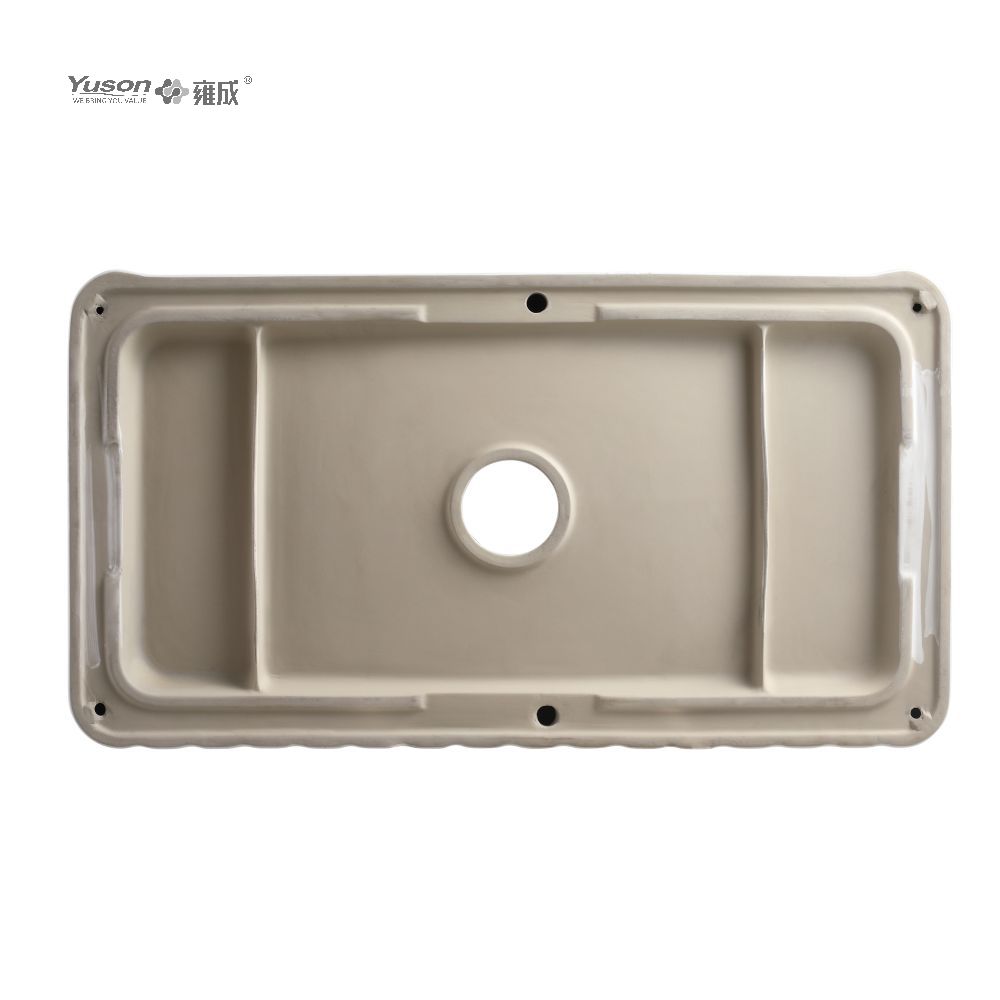 YS27121-3318 33x18 pouces fabricant bol simple VS tablier en porcelaine vitrifiée évier de cuisine avant évier de cuisine de ferme avec égouttoir et bloc à découper