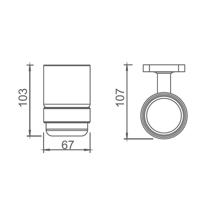 10184 support élégant de culbuteur en laiton d'accessoires de salle de bains avec la tasse en verre