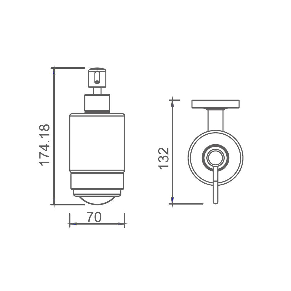 10282 Distributeur de savon en laiton pour accessoires de salle de bains élégants