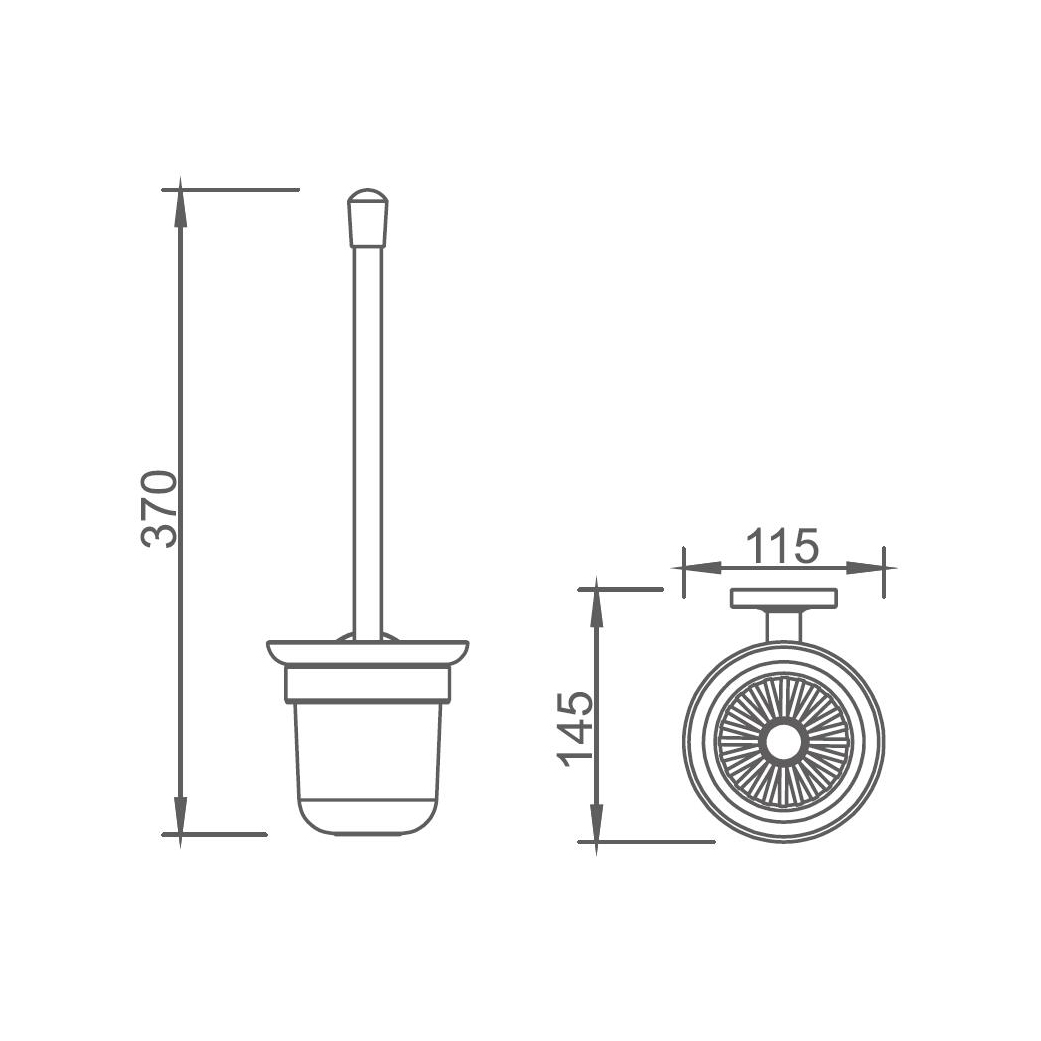 Brosse de toilette en laiton élégante d'accessoires de salle de bains 10290 avec la tasse