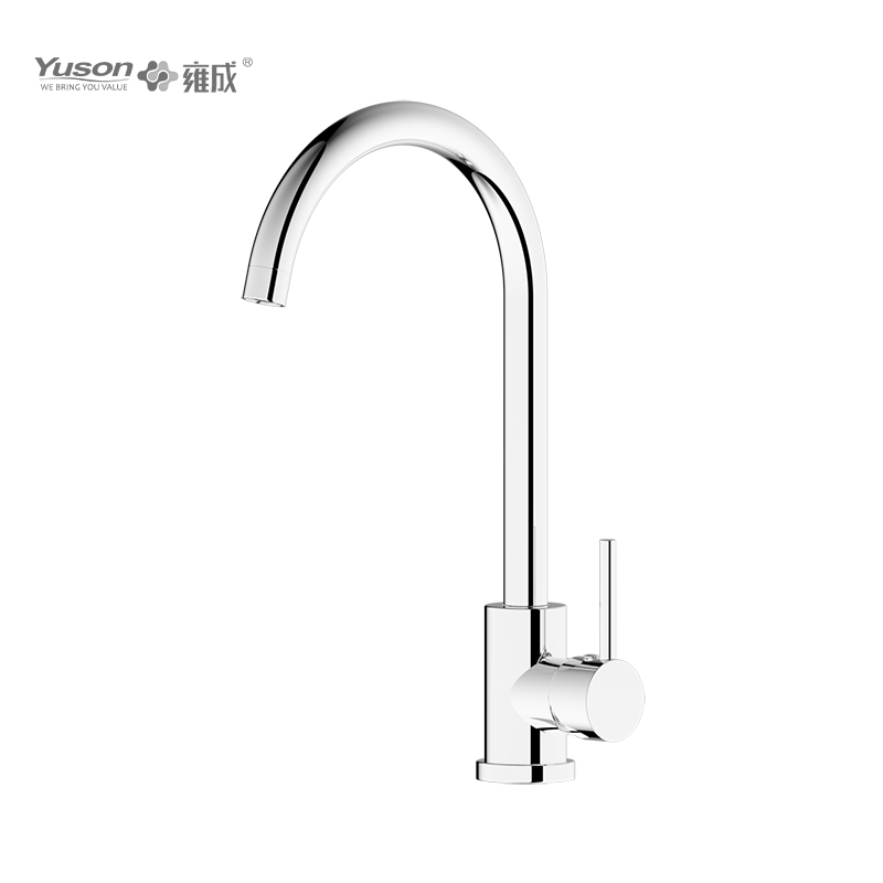 Mélangeur d'eau chaude et froide monté sur pont en acier inoxydable SUS304 2011-50, mélangeur de cuisine