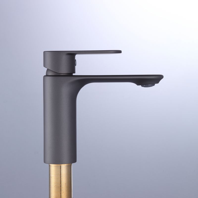 2012-30 Mélangeur d'eau chaude et froide monté sur pont à levier unique en laiton, mitigeur de lavabo