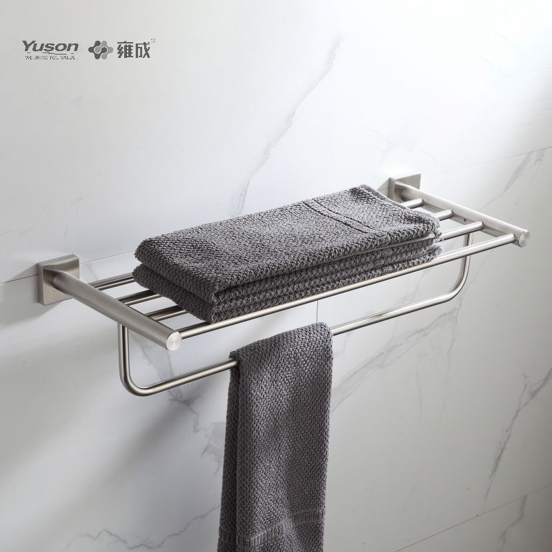 23662 Accessoires de salle de bain élégants, étagères à serviettes, porte-serviettes, porte-serviettes en zinc/laiton/SUS, mural (série 23600)