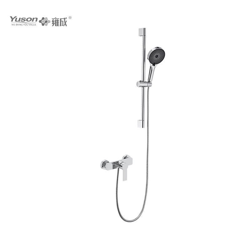 3378-20K2 Mitigeur de douche eau chaude et froide mural en laiton avec pomme de douche et barre coulissante