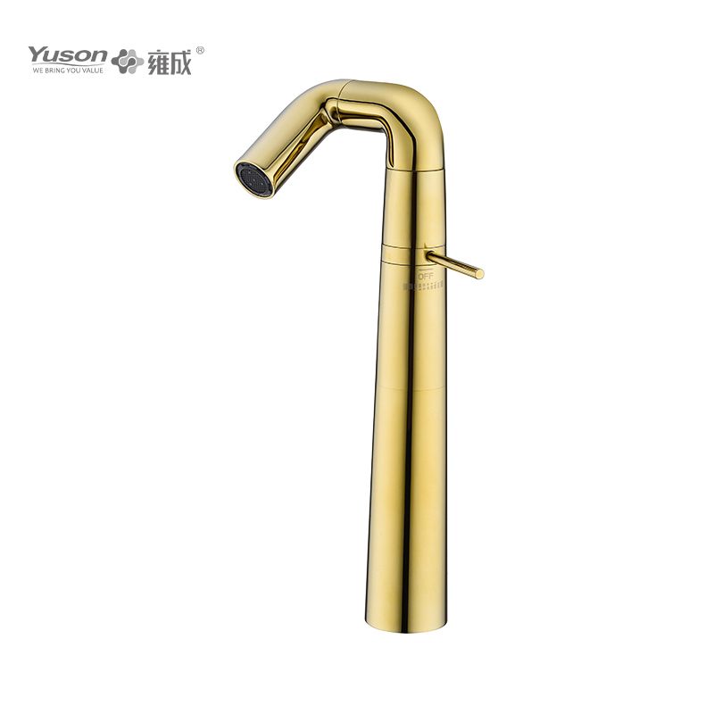 Robinet en laiton à levier unique, mitigeur de lavabo haut d'eau chaude et froide monté sur le pont, 2047 – 33