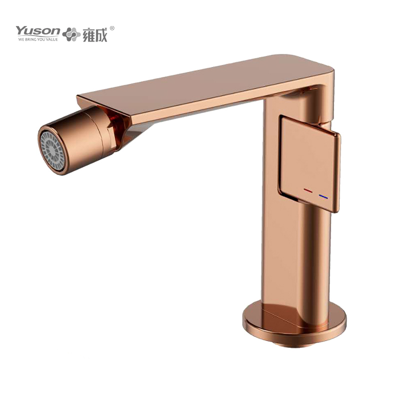 Mélangeur de bidet d'eau chaude et froide, robinet en laiton à levier unique monté sur le pont, 2093-40
